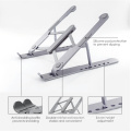 Wholesale In Stock Aluminum Alloy Ergonom Adjust Fold Portable Laptop Stand Foldable Adjustable for Notebook Computer Tablet PC